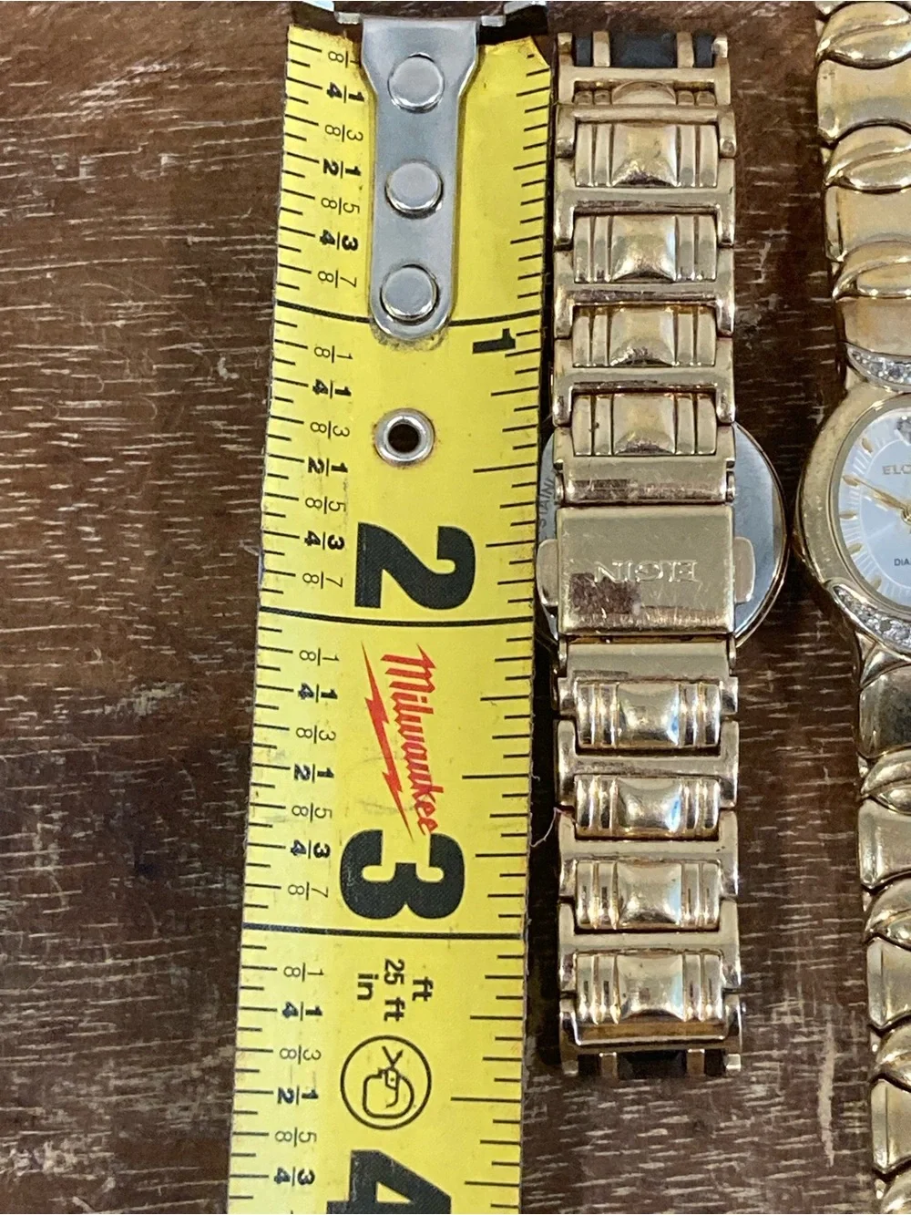 2 Broken Elgin Watches Lot Gold Tone